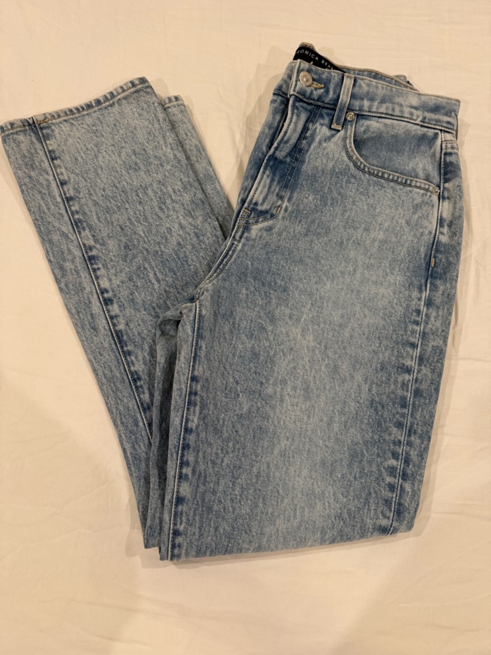 Veronica Beard Alenah Slim Straight High Rise Jeans